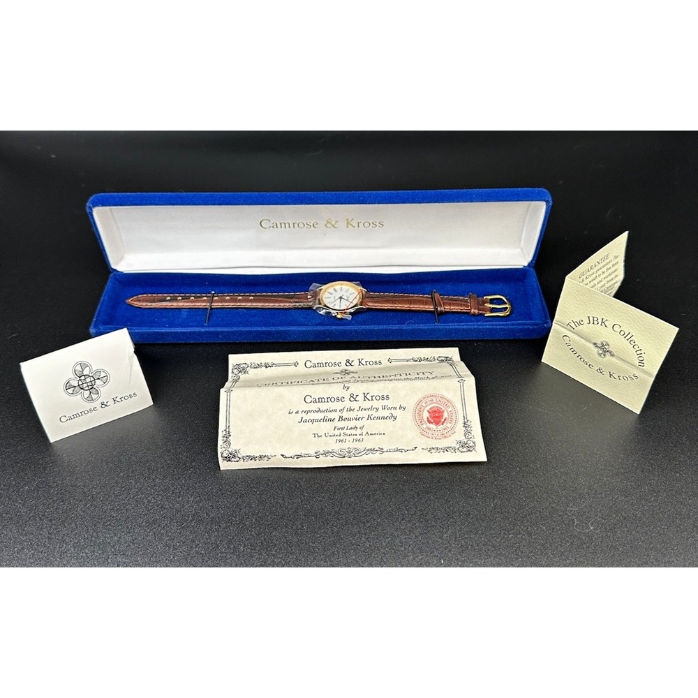 Vintage JBK Jackie Kennedy Camrose & Kross Watch Set Box COA Replica